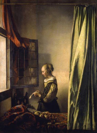 Ragazza che legge una lettera alla finestra aperta da Jan Vermeer van Delft