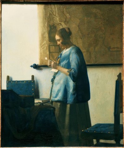 Lettrice in blu da Jan Vermeer van Delft