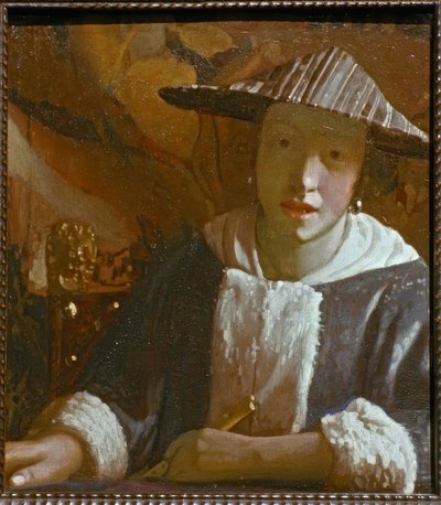 Ragazza con flauto da Jan Vermeer van Delft
