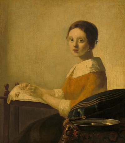 La merlettaia, c. 1925 da Johannes Vermeer