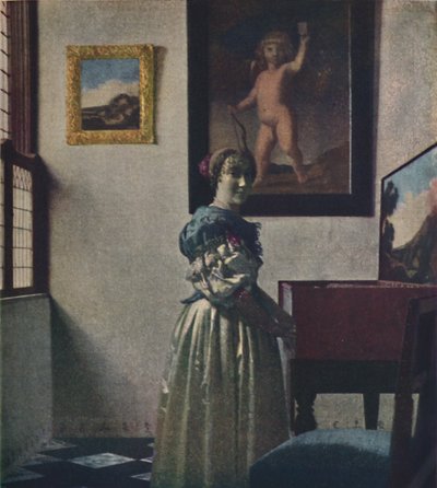 Una Signora in Piedi al Virginale, c. 1670-1672 da Jan Vermeer van Delft