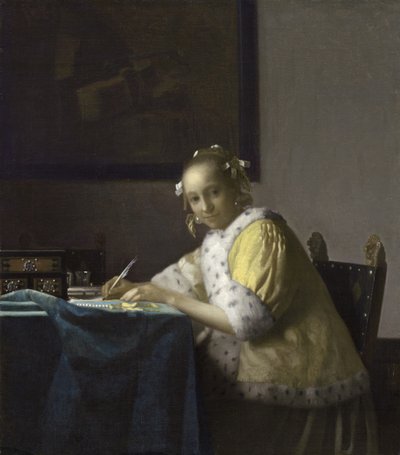 Una signora che scrive una lettera, 1665-1670 da Jan Vermeer van Delft