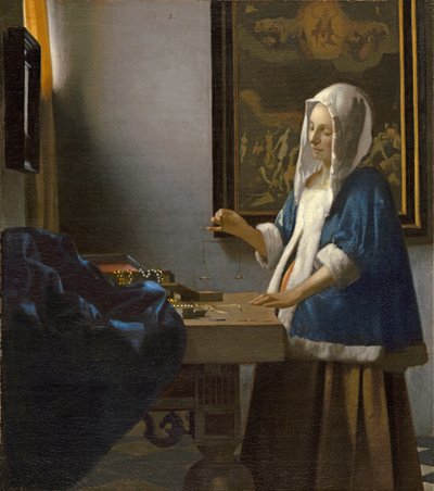 Donna che tiene una bilancia da Jan Vermeer van Delft