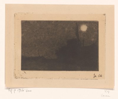 Mulino a Laren al chiaro di luna da Jan Veth (signed by artist)