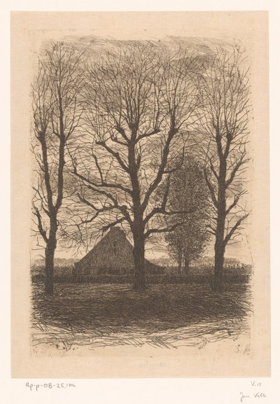 Fattoria tra alberi alti, Ewijkshoeve da Jan Veth