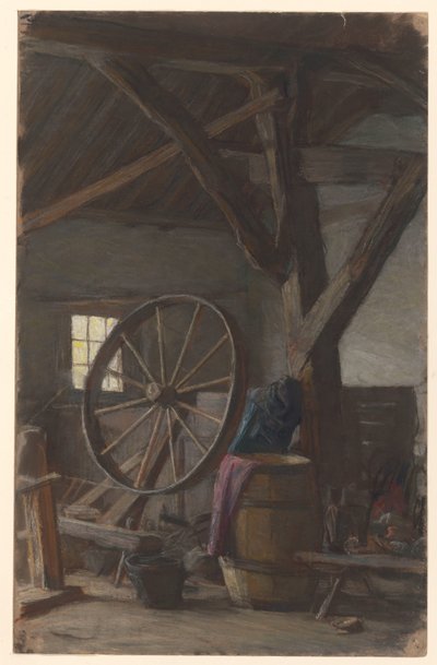 Interno di una stalla da Jan Veth