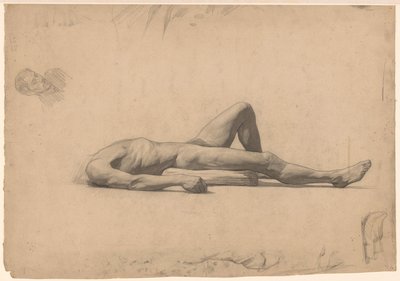Nudo maschile sdraiato, senza testa da Jan Veth