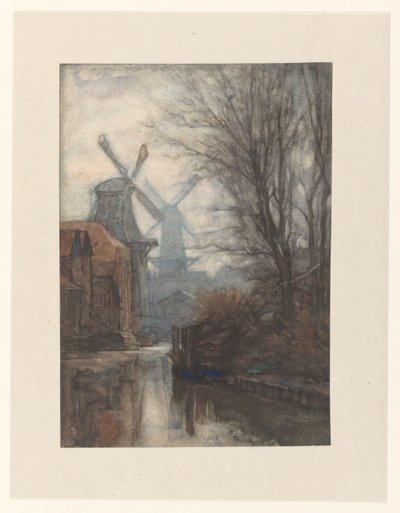 Mulini su un canale da Jan Veth