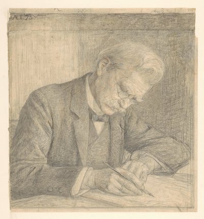 Ritratto di J. van der Vegt, che scrive da Jan Veth