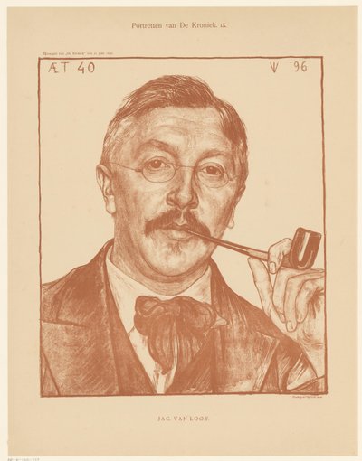 Ritratto di Jac van Looij (Portretten van De Kroniek) da Jan Veth