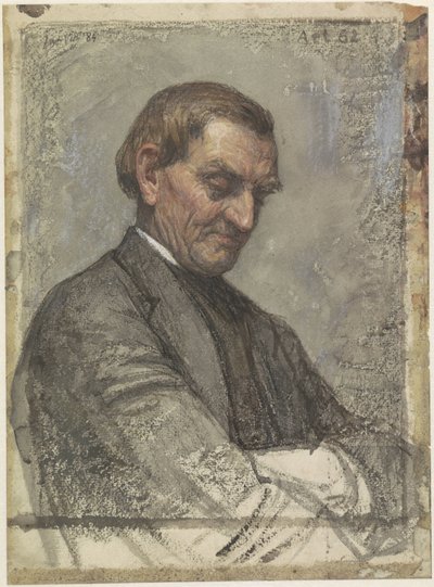 Ritratto di un uomo con sguardo abbassato da Jan Veth