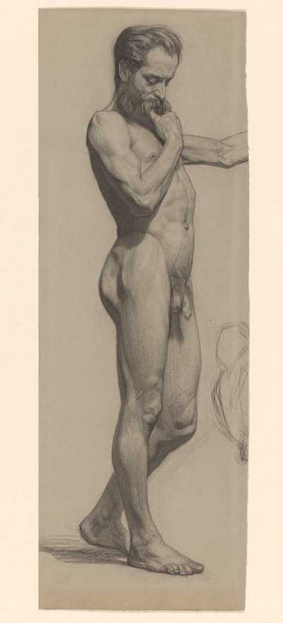 Nudo maschile in piedi, verso destra da Jan Veth