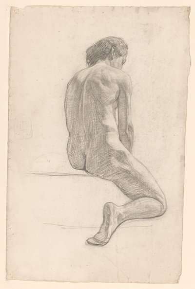 Nudo femminile seduto, visto di schiena da Jan Veth
