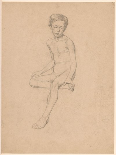 Ragazzo nudo seduto da Jan Veth
