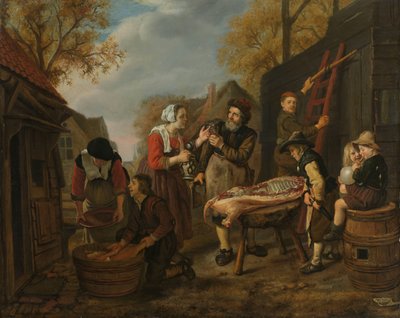Macellazione di un maiale da Jan Victors