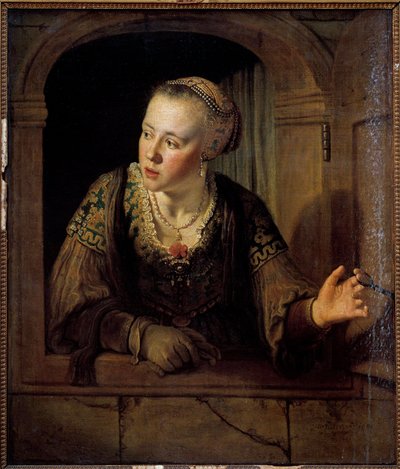 Ritratto di una giovane donna alla finestra da Jan Victors
