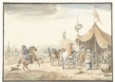 Accampamento militare con cavalieri da Jan Vincentsz. van der Vinne