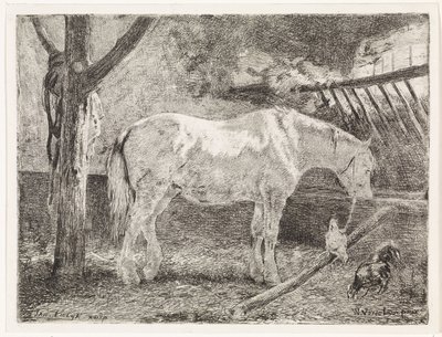 Cavallo nella stalla da Johannes Martinus Vrolijk