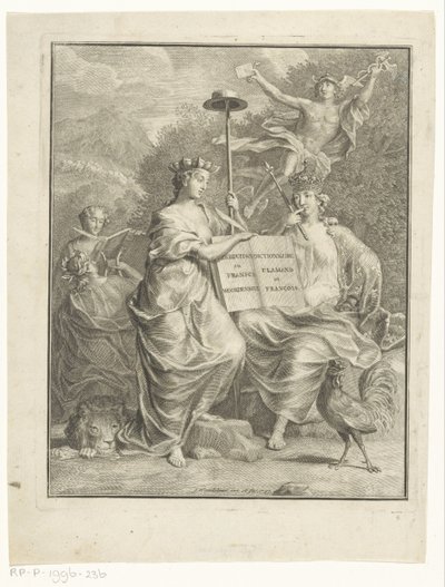 Personificazioni dei Paesi Bassi austriaci e della Francia da Jan Wandelaar