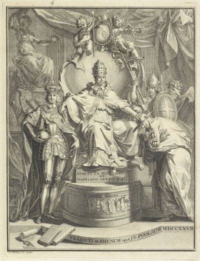 Papa Adriano VI in trono da Jan Wandelaar