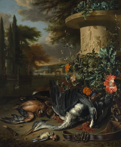 Natura morta con un airone morto, 1695 da Jan Baptist Weenix