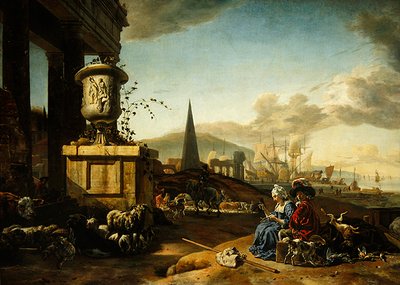 Porto italiano da Jan Baptist Weenix