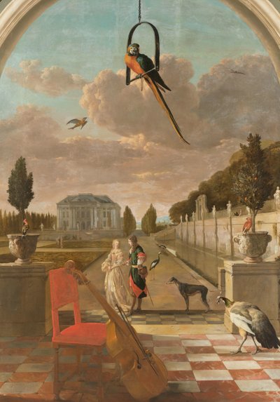 Parco con casa di campagna da Jan Baptist Weenix
