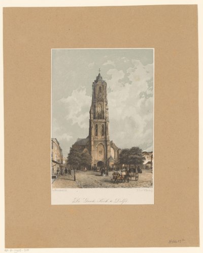 Veduta della Nieuwe Kerk a Delft da Jan Weissenbruch