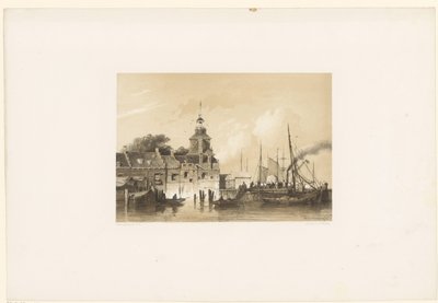 Vista della Vecchia Porta Principale a Rotterdam da Jan Weissenbruch