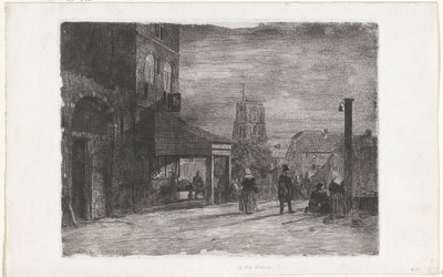 Veduta della chiesa di San Martino a Woudrichem da Jan Weissenbruch