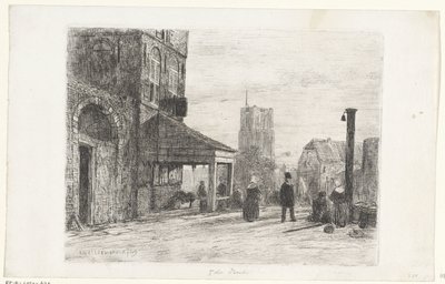 Veduta della chiesa di San Martino a Woudrichem da Jan Weissenbruch