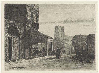 Veduta della Chiesa di San Martino a Woudrichem da Jan Weissenbruch
