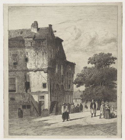 Veduta di una strada ad Amsterdam da Jan Weissenbruch