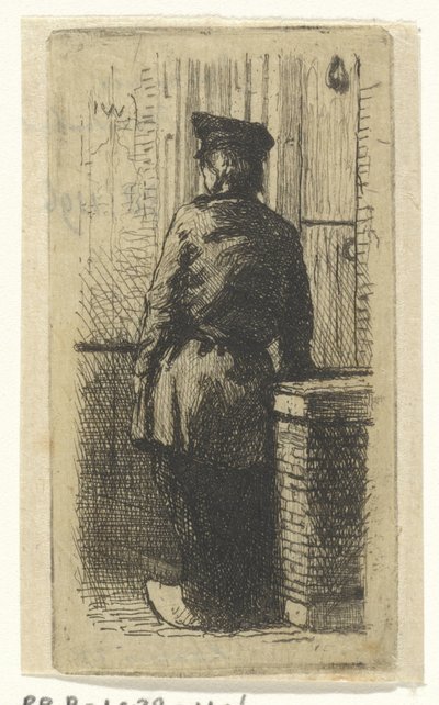 Giovane uomo con zoccoli da Jan Weissenbruch