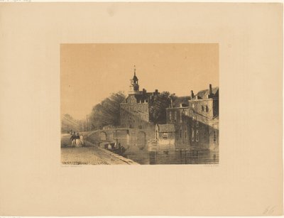 Veduta della città con canale da Jan Weissenbruch