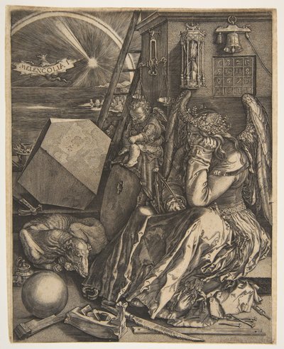 Melencolia I, copia, 1602 da Jan Wierix