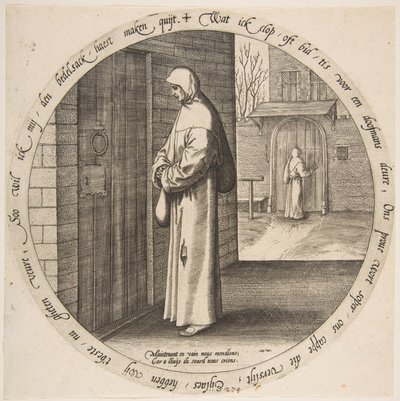 Si prega invano alla porta dei sordi, dai Dodici Proverbi Fiamminghi, ca. 1568 da Jan Wierix