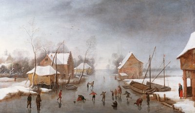 Paesaggio fluviale invernale da Jan Wildens