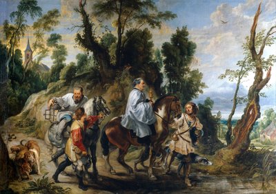 Rodolfo I del Sacro Romano Impero e il sacerdote da Jan Wildens