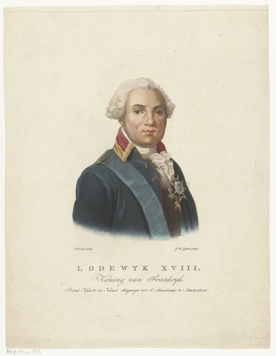 Ritratto di Luigi XVIII, re di Francia da Jan Willem Caspari