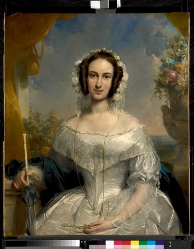 Ritratto nuziale di Agatha Petronella Hartsen (1814-1878), moglie di Jan van der Hoop (1811-1897) da Jan Willem Pieneman