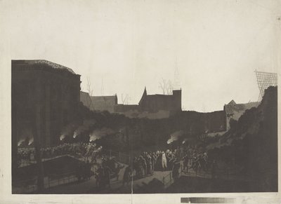 Luigi Napoleone visita le rovine a Rapenburg a Leida dopo l