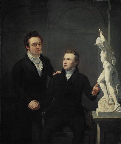 Louis Royer, scultore, e Albertus Bernardus Roothaan, agente di borsa, amico delle arti e patrono delle scienze da Jan Willem Pieneman