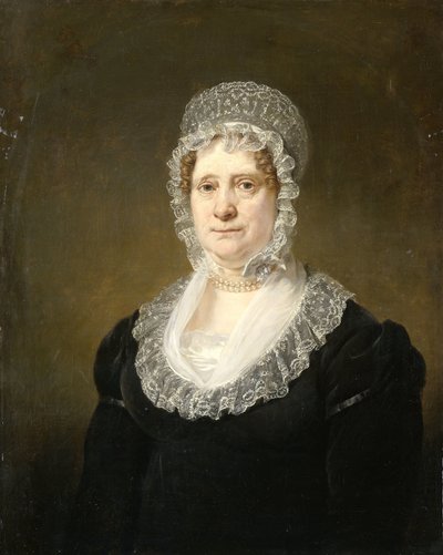 Ritratto di Sara de Haan, Vedova del Sottoscrittore di Amsterdam Cornelis Hartsen da Jan Willem Pieneman