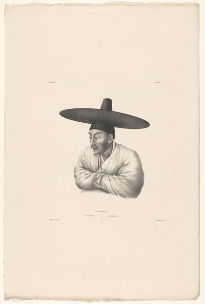 Ritratto di un mercante coreano Koorai / Un mercante / Ein Kaufmann (titolo sull
