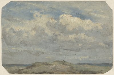 Cima di una duna con il mare sullo sfondo da Jan Willem van Borselen