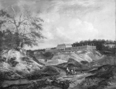 Una casa padronale su una ripida collina di gesso da Jan Wouwerman