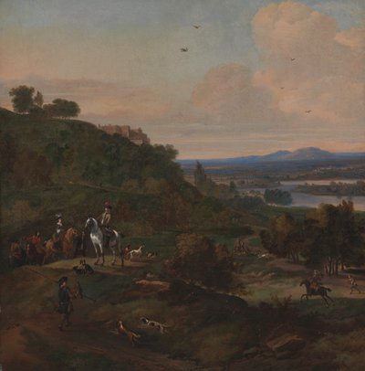 Heron Hawking sotto il castello di Stirling da Jan Wyck
