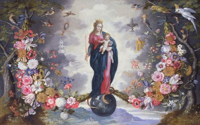 La Vergine e il Bambino circondati da una ghirlanda da Jan and Balen, Hendrik van Brueghel