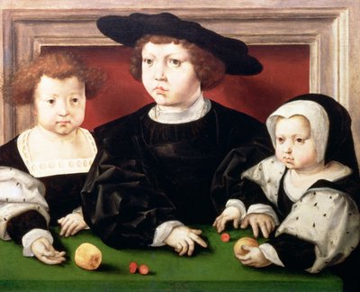 I figli del re Cristiano II di Danimarca, Norvegia e Svezia; Giovanni, Cristina e Dorotea da Jan Gossaert